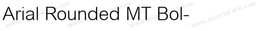 Arial Rounded MT Bol字体转换